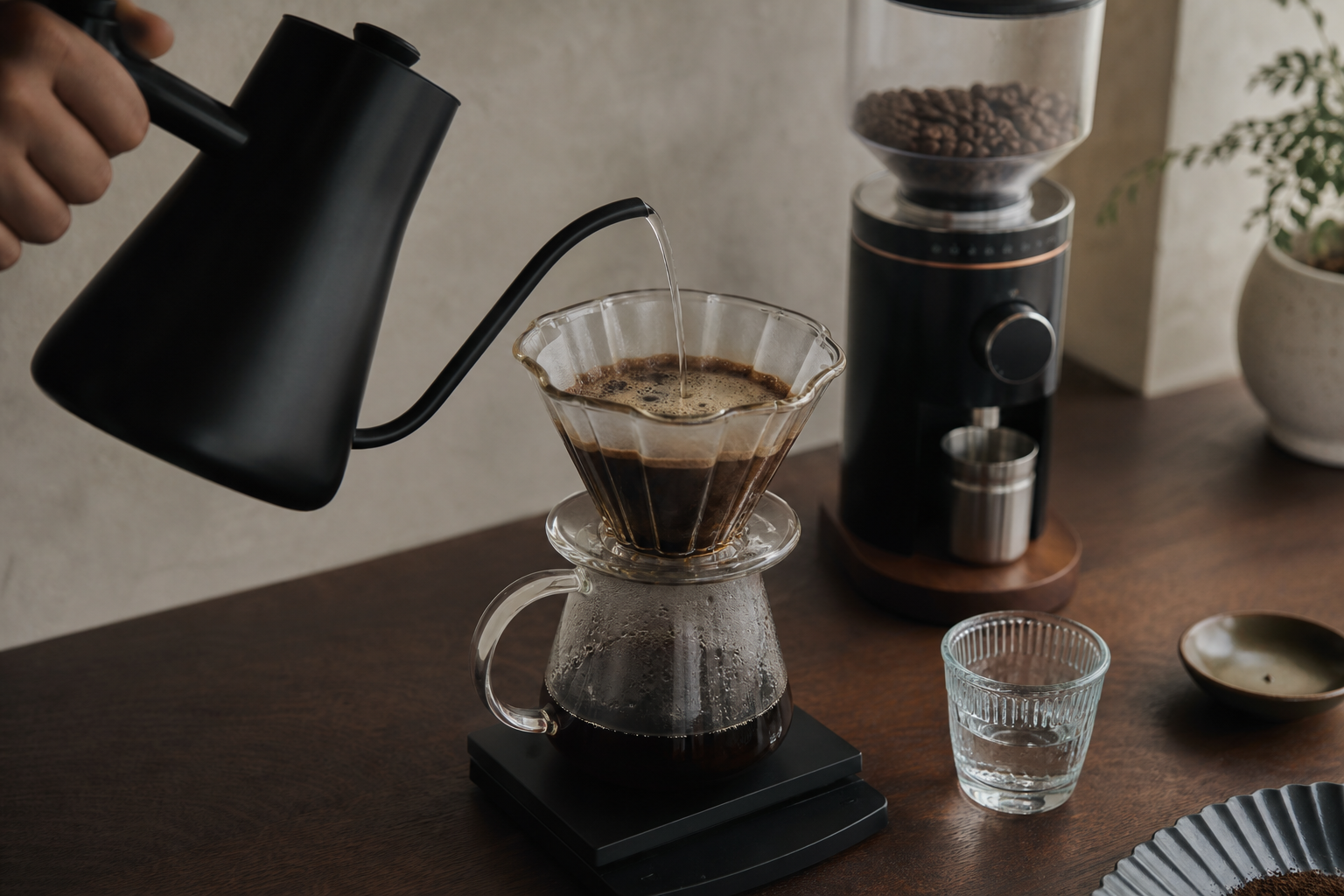 Specialty coffee brewing setup
